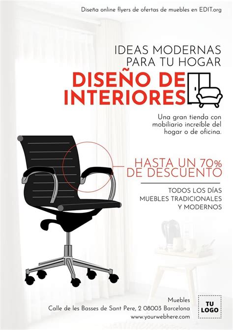 Dise A Un Flyer De Venta Muebles Con Plantillas Editables