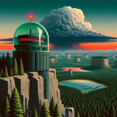 Dall E Retrofuturism Landscape Art Created In Dall E Flickr