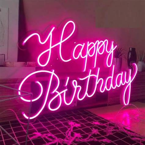 Happy Birthday Neon Sign Neon Birthday Gift Customized Party Decor