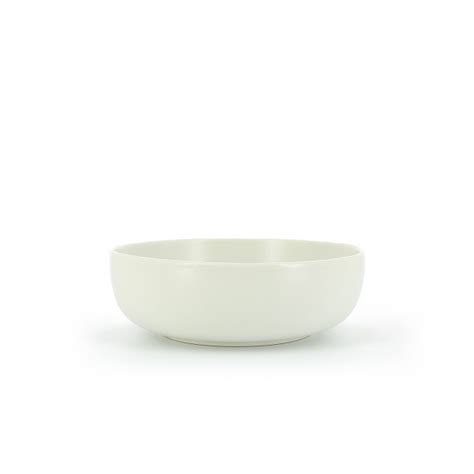 Individual Slate Effect Ceramic Salad Bowl White