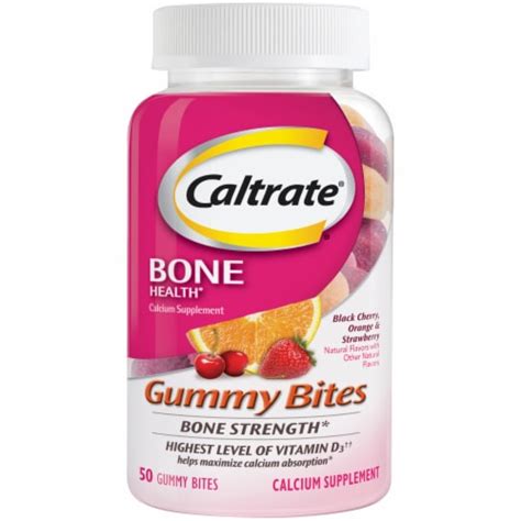 Caltrate Gummy Bites Calcium And Vitamin D Supplement 50 Ct Kroger