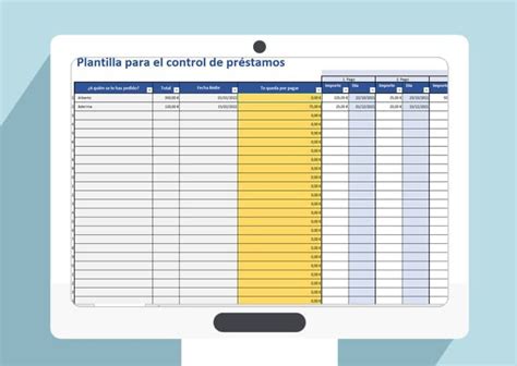 Plantilla Para El Control De Préstamos En Excel [descarga Gratis