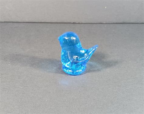 Miniture Blown Glass Bluebird Of Happiness Signed W Ward 1992