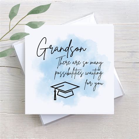 Graduation Card For Grandson Personalized Graduation Gift Graduation