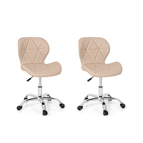 Kit Cadeiras Office Eiffel Slim Base Giratória Nude Leroy Merlin