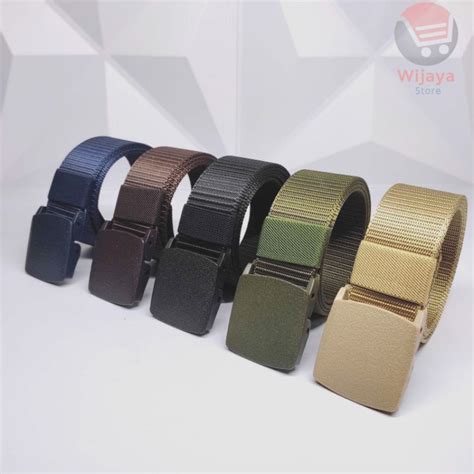 Jual Ikat Pinggang Pria Tactical Nylon Canvas Sabuk Army Anti Metal