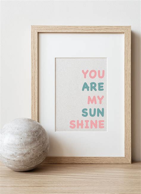 You Are My Sunshine Nursery Printable Art Girl Nursery - Etsy