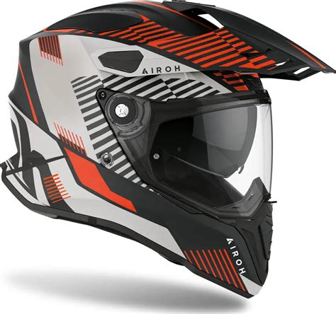 Casco Integrale Touring Airoh Commander Boost In Fibra Nero Bianco