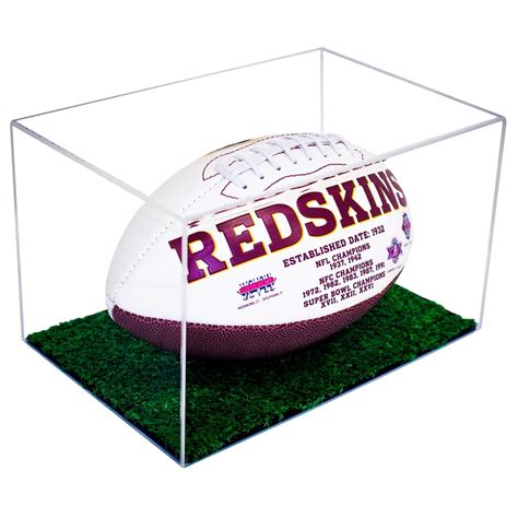 Clear Acrylic Football Display Case With Turf Bottom A018 Ctb