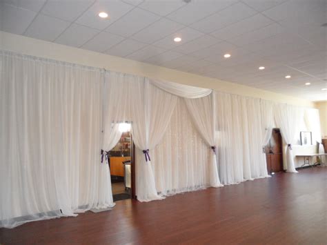 Pipe and drape, fabric walls, tulle walls, wedding