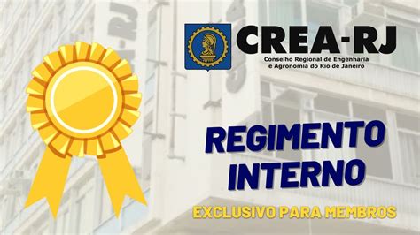 Aula Regimento Interno Do Crea Rj Legisla O Espec Fica Youtube