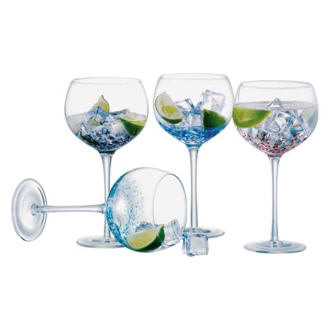 Set Of 4 Speckle Gin Glasses The Drh Collection