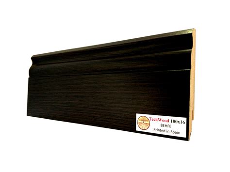 Цветной МДФ-плинтус с кабель-каналом Teckwood Венге 100 мм