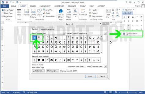 Detail Cara Membuat Simbol Kurang Lebih Di Word Otomatis | Hot Sex Picture