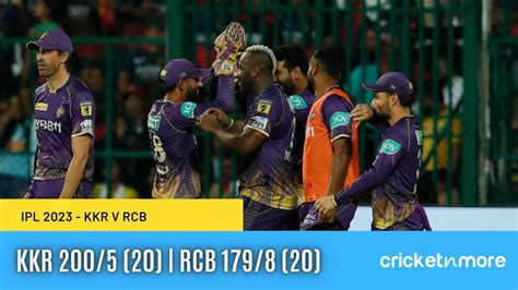 Ipl 2023 Kolkata Knight Riders Beat Royal Challengers Bangalore By 21