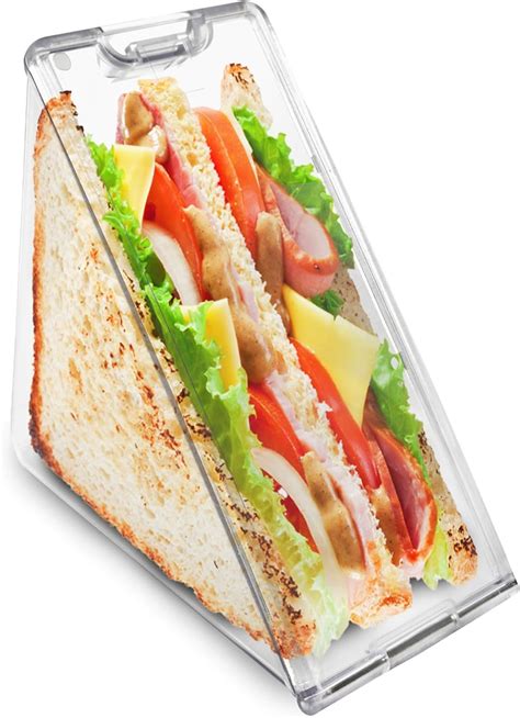 Sesameless Triangle Sandwich Container With Lid Reusable Sandwich