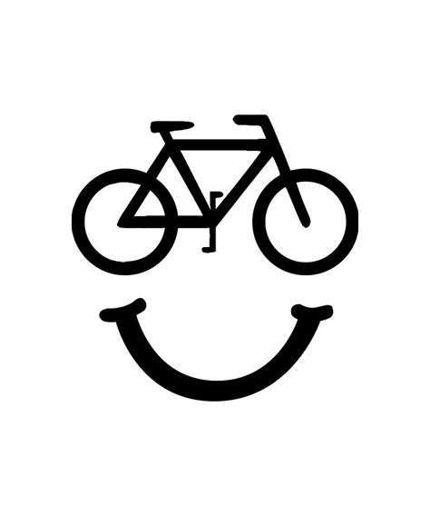 Bike Smiley Face Cycling Fan Digital Art By Ben Tarenorerer Fine Art