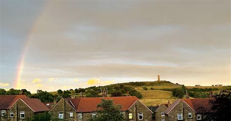 Rainbow Over Castle Hill During Sunset 🌈 Rhuddersfield