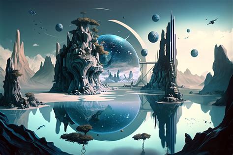 Premium AI Image | Surreal dreamscape concept art showing fantasy ...