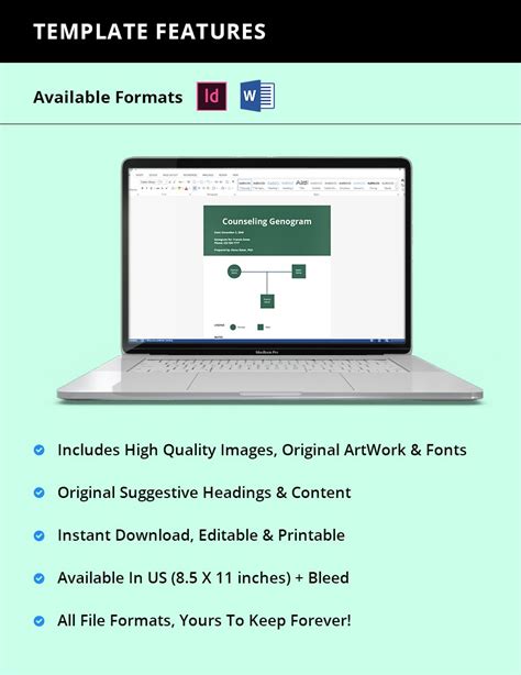 Simple Counseling Genogram Template in InDesign, Word, Google Docs - Download | Template.net