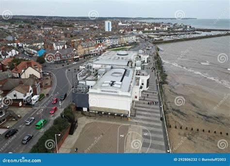 Aerial View Of Bridlington Spa And Seafront In The Seaside Town Of