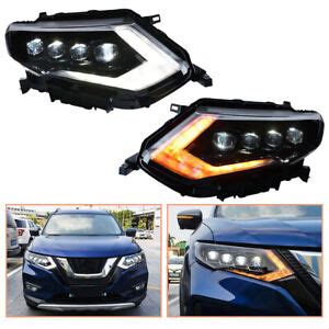 For Nissan Rogue Headlamps 2017 2019 LED Projector LED DRL Replace OEM