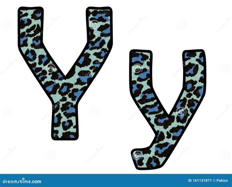 3d Leopard Print Letter Y Jaguar Skin Fur Creative Decorative