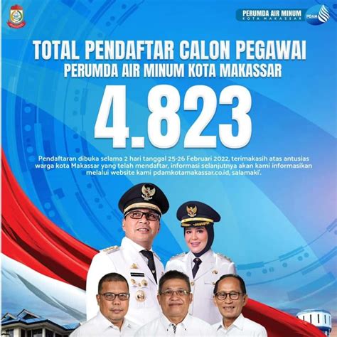 Perumda Air Minum Kota Makassar Umumkan Pendaftar Calon Pegawai