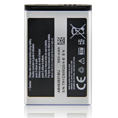 Батарея Samsung GT-S7070 Diva / La Fleur - AB463651BU/E/C - 960 mAh ...