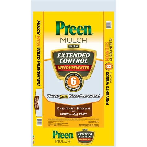 Preen 2 Cu Ft Chestnut Brown Mulch Plus Weed Control In The Bagged