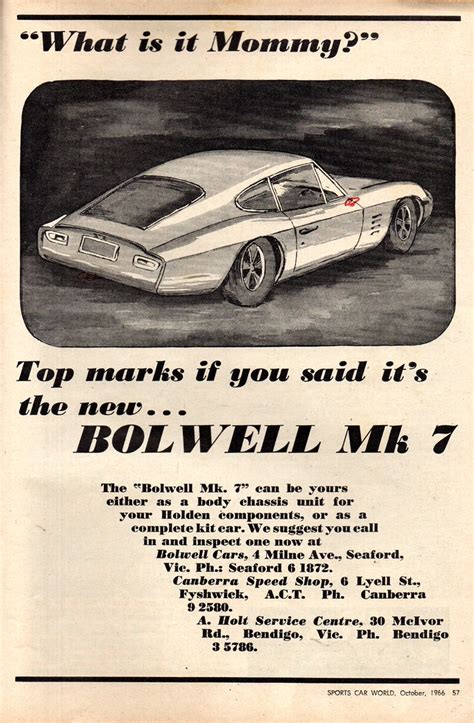 1966 Bolwell Mk 7 Holden Aussie Original Magazine Advertis Flickr