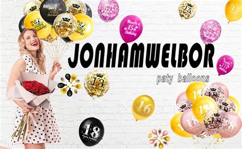 Amazon Jonhamwelbor Th Birthday Balloons Inch Pcs Year