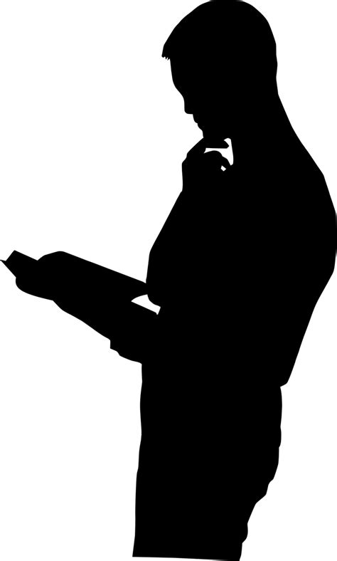 Man Reading Silhouette