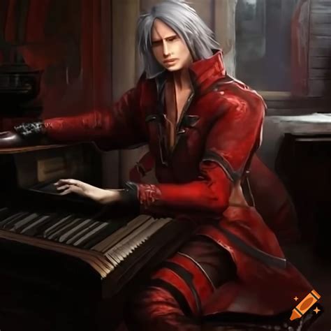 Dante From Devil May Cry Playing The Piano On Craiyon