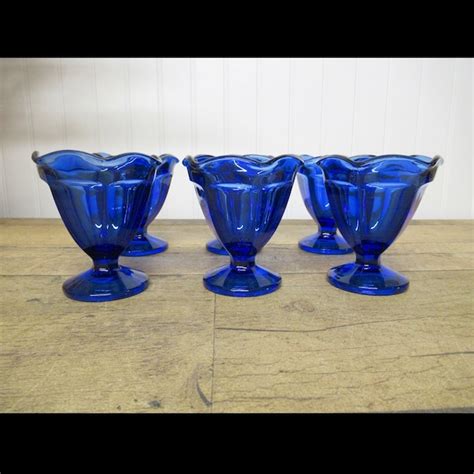 Blue Dishes And Glasses Etsy