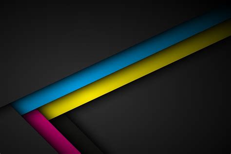 Abstact Vector Background With Lines In Cmyk Colors Triangle Overlap