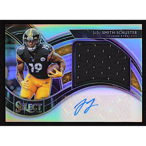 JuJu Smith Schuster 2020 Select Jumbo Signature Swatches Prizm 6 RC