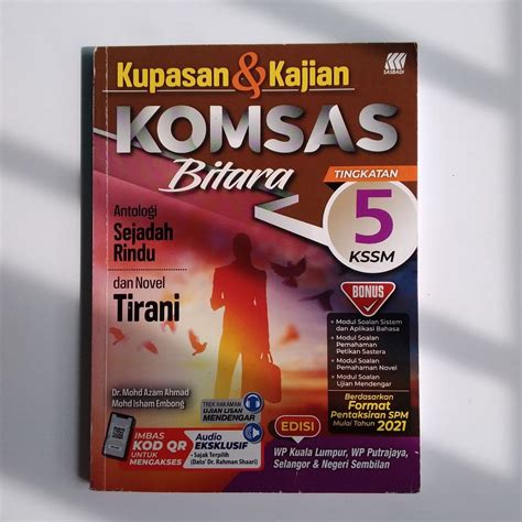 Buku Nota Komsas Tingkatan 5 Hobbies And Toys Books And Magazines