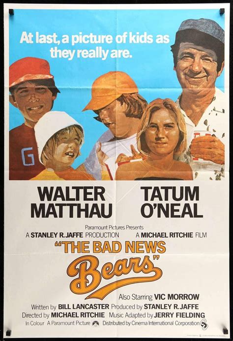 The Bad News Bears 1976 Original English One Sheet Poster Original