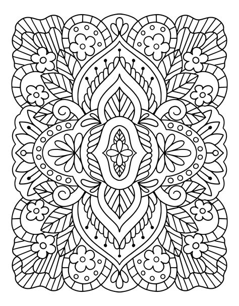 Floral pattern for coloring book. 35866815 Vector Art at Vecteezy