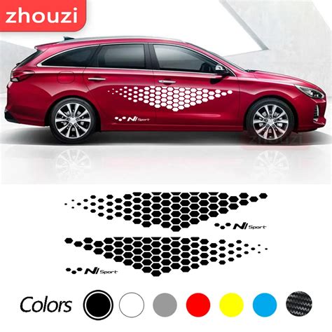 Car Door Side Decor For Hyundai I N Line Styling Sticker Geometry