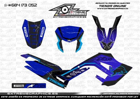 Adhesivos Moto Derbi Senda Xtreme Broke Azul Extremegraphics Es