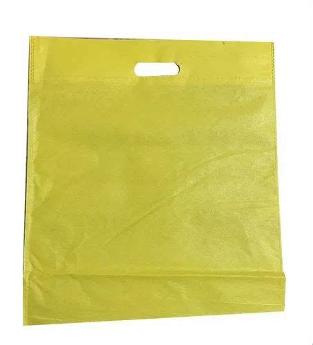 Handle Type D Cut Plain Yellow Non Woven Bag For Shopping At Rs 180