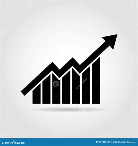 Growth Diagram With Arrow Going Up Stock Vector Illustration Of Concept Financial 197386979