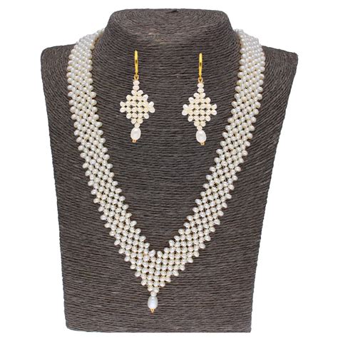 Buy Sri Jagdamba Pearls Conventional Pearl Necklace Set Online