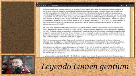 Concilio Vaticano Ii Lumen Gentium Numerales 1 17 Youtube