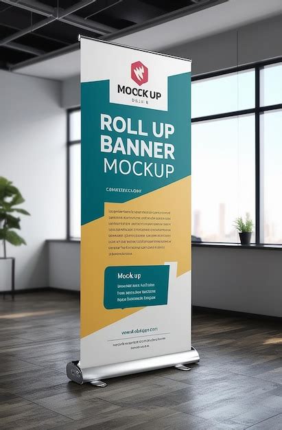 Roll Up Banner Mockup Design Premium Ai Generated Image