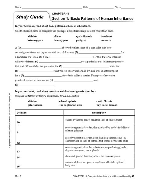 Chapter 11 Section 1 Note Taking Study Guide Answers