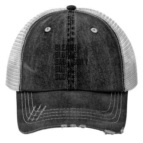 Funny Ripp Junc Blonde Bad Built Butch Body Print Trucker Hats