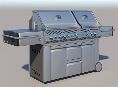 Napoleon Prestige Pro Propane Gas Grill D Model Cgtrader